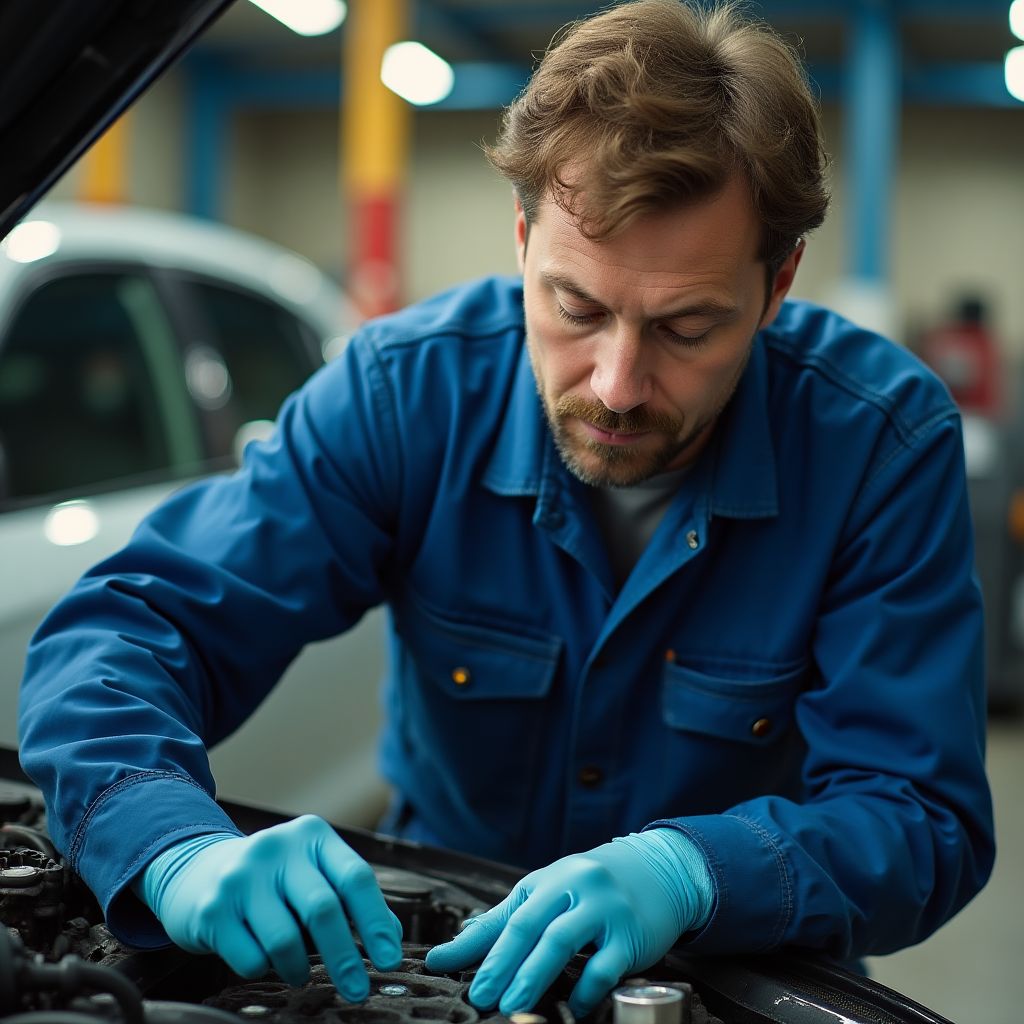 Mechaniker bei der Arbeit